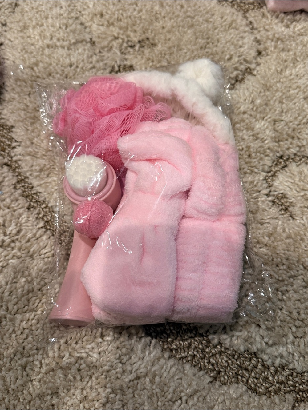 Pink Bath & Spa Headband Set